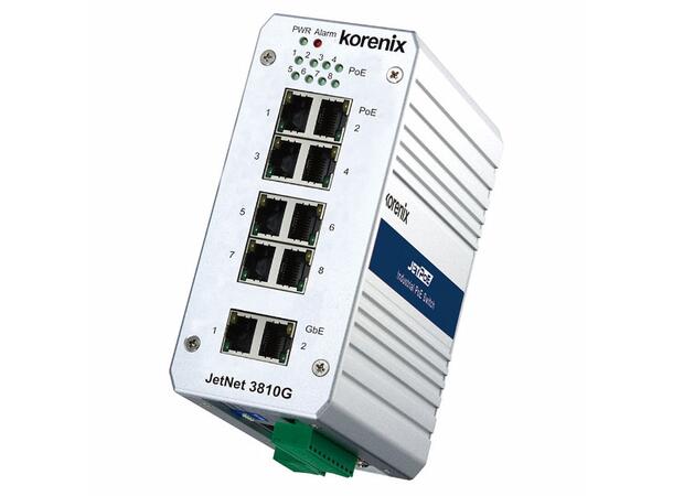 Korenix JetNet 3810G V2 Switch 8Tx PoE 2Tx Gb Boost